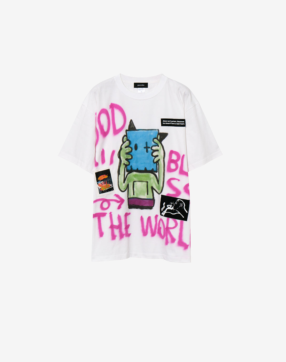 SHINICHIROINUI × TEZUKA WORLD】Atom grab Paint T shirt – guernika 