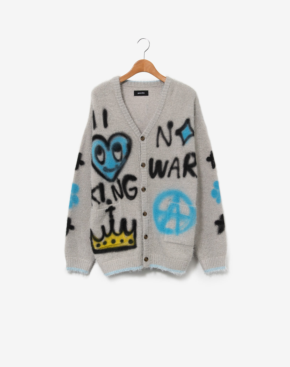 guernika カーディガン フラフィー Knit Cardigan (Trump) / Gray – guernika official online shop