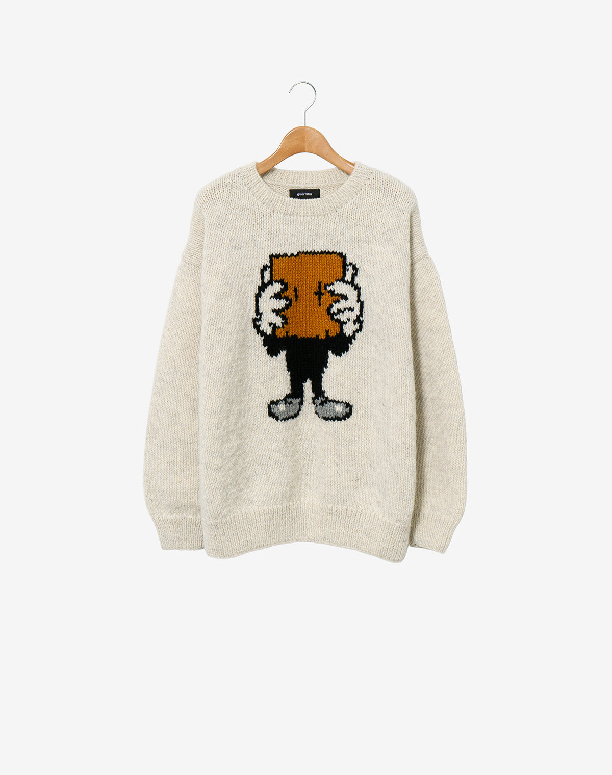 Guernika ゲルニカ　ANONYMOUSE KNIT SWEATER Anonymouse Knit sweater / White – guernika official online shop