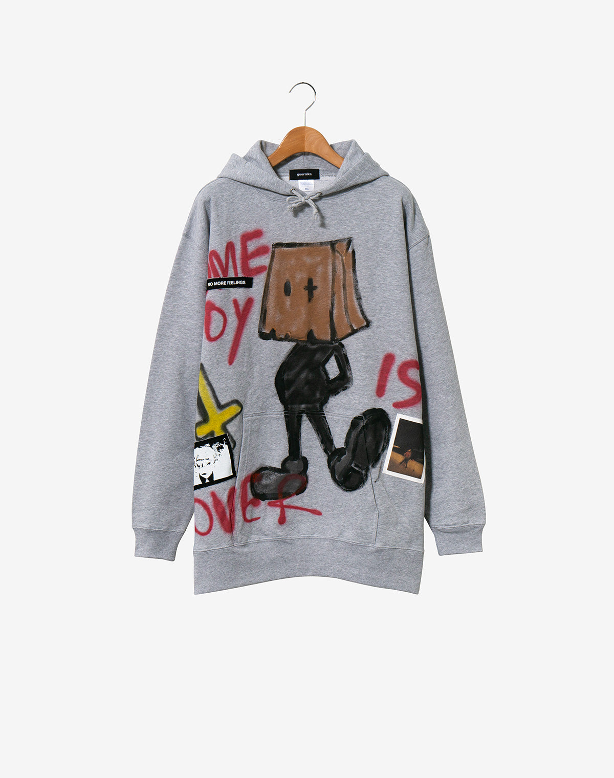 Paint Hoodie - ANONYMOUSE / Gray – guernika official online shop