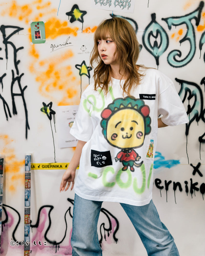 【新品タグ付き】guernika コジコジ コラボ Tシャツ ラッピング付き 4/20(月)20時再販【guernika×コジコジ】Drooping COJI-COJI Paint T