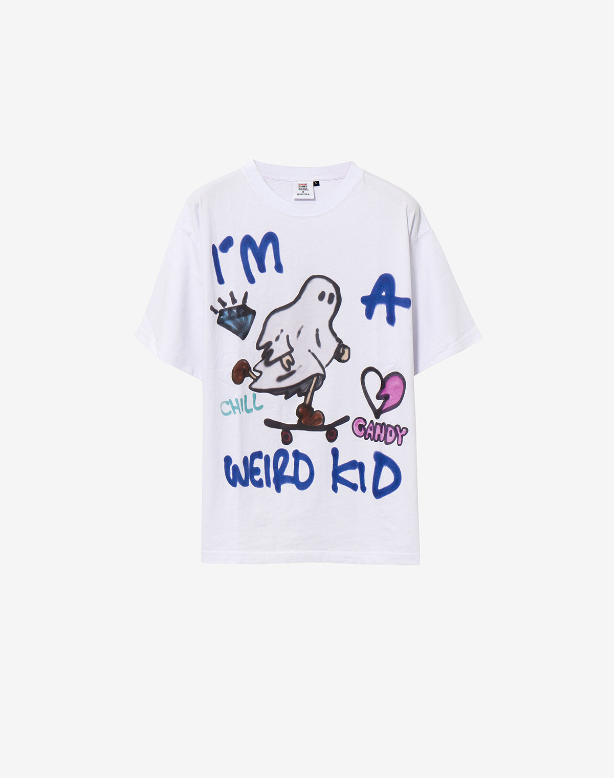 guernika グラフィックアートTシャツ 白　プリント　オーバーサイズ guernika グラフィックアートTシャツ 白 プリント オーバー