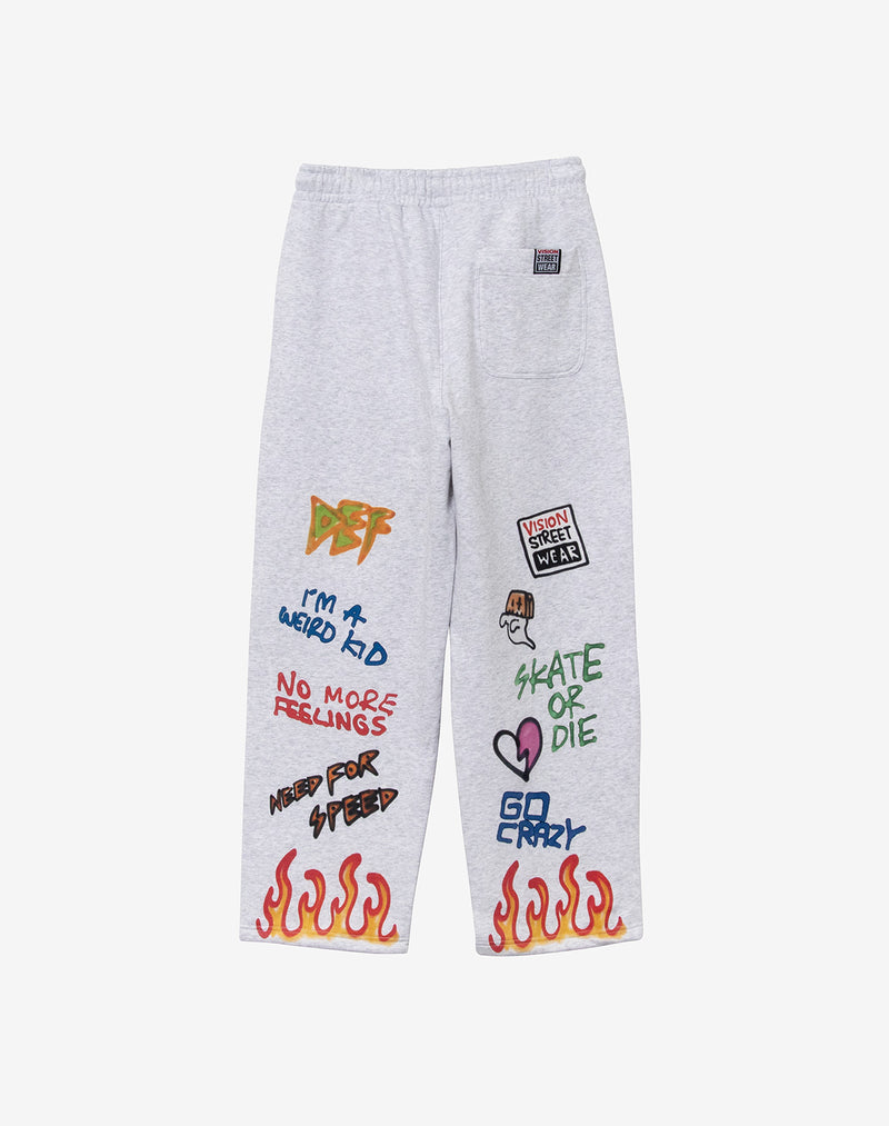 【VISION STREET WEAR × guernika】 All-Print Sweat Pants / Light Gray