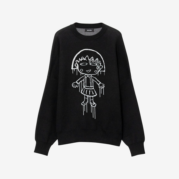 guernika ちびまるこちゃん コラボ　Lサイズ guernika×ちびまる子ちゃん】Drooping Maruko Knit sweater – guernika