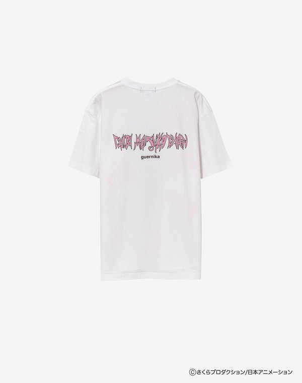 【guernika×ちびまる子ちゃん】Drooping Maruko Paint T shirt / White