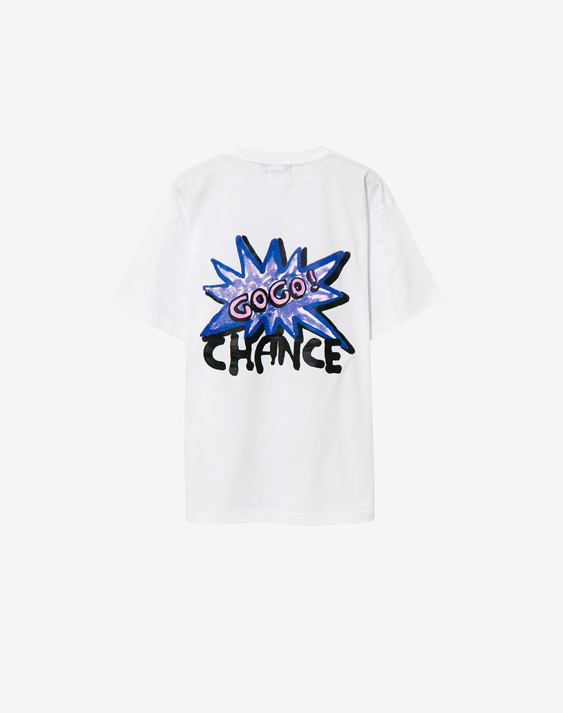 【GUERNIKA×JUGGLER】GOGO! CHANCE Print T-shirt / White