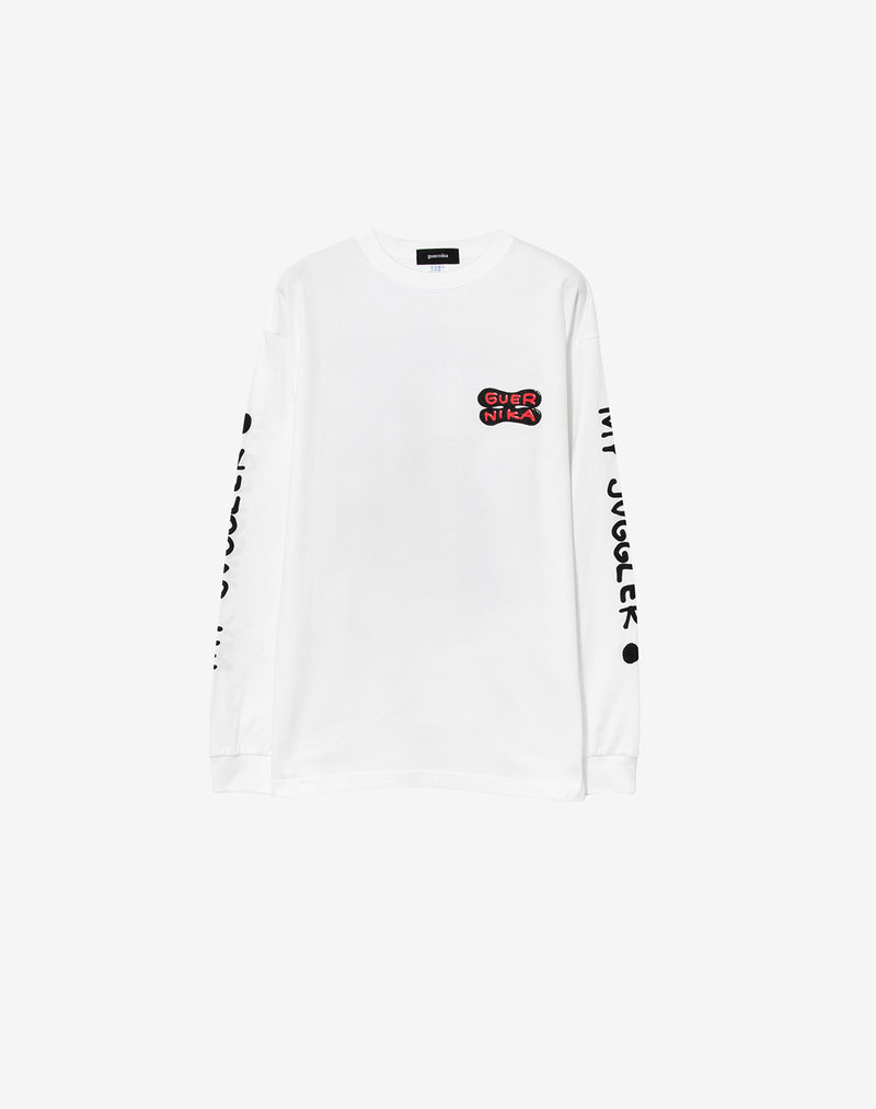 guernika×JUGGLER】TORAPPI Print Longsleeve T-shirt / White