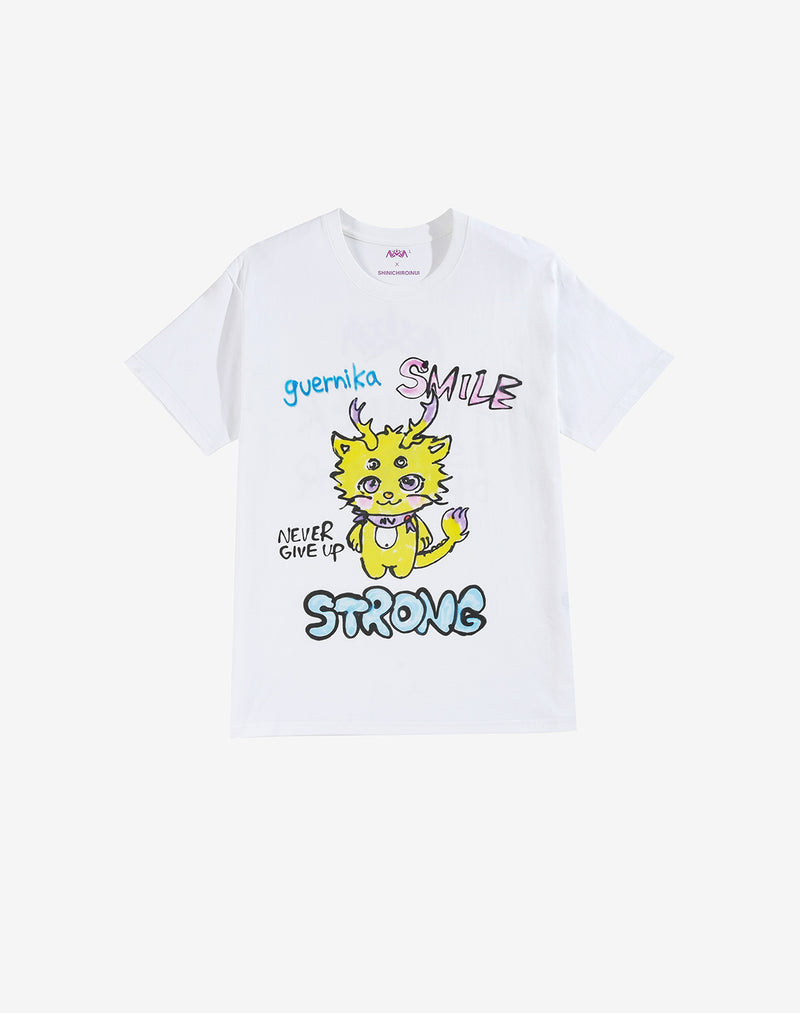 【guernika × NOVA ESPORTS】Nova guernika Doodle Limited Winner fashion t-shirt / White