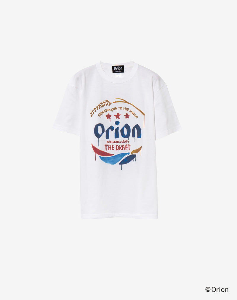 【guernika×ORIONBEER】ORION THE DRAFT ART PRINT T-SHIRT / White