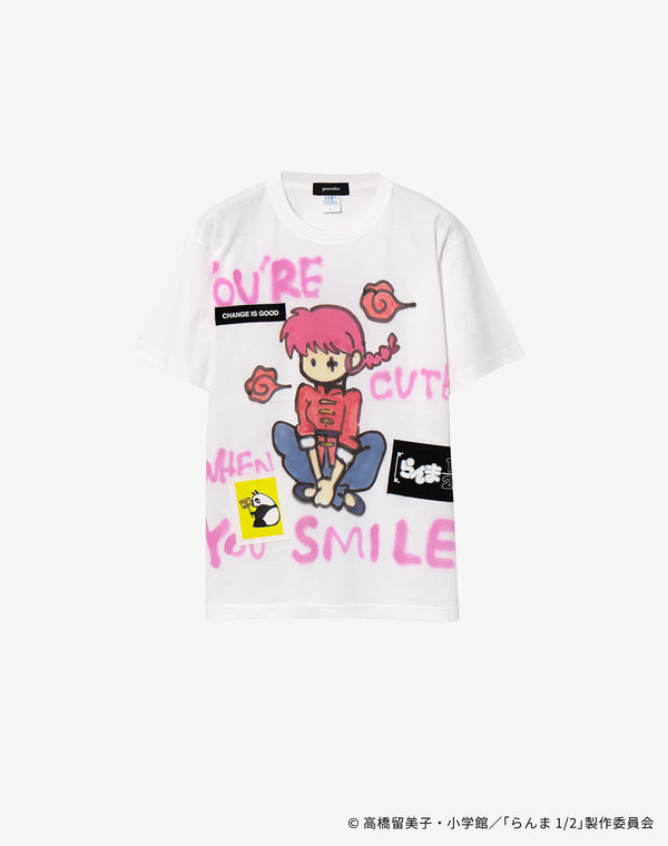 【guernika×らんま1/2】らんま1/2 Paint T-shirt / らんま