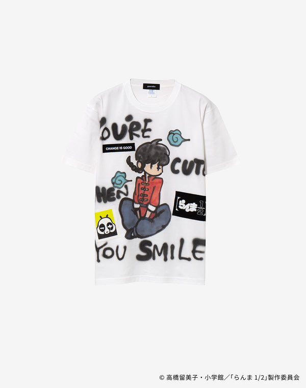 【guernika×らんま1/2】らんま1/2 Paint T-shirt / 早乙女乱馬