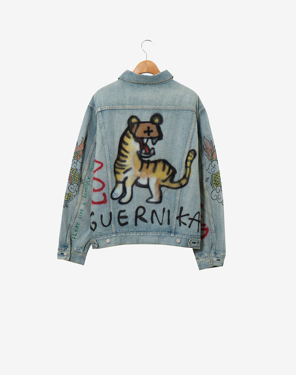 Graffiti Paint Denim Jacket