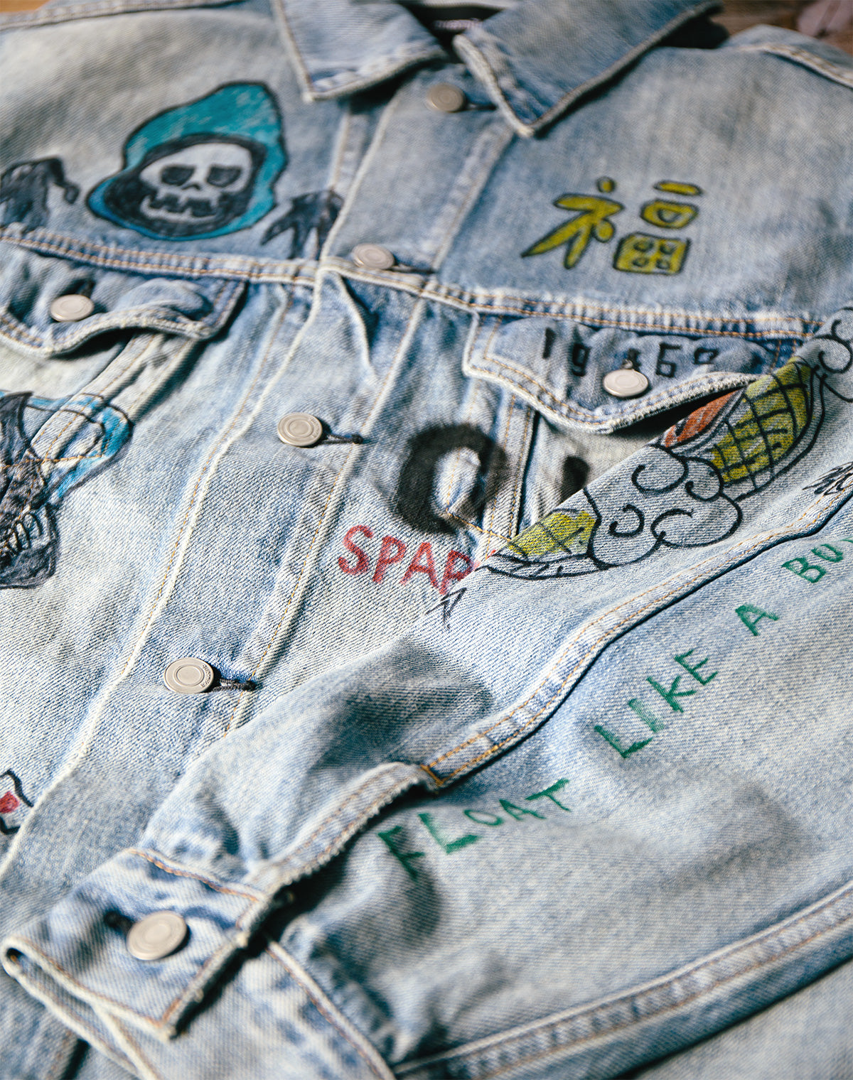 Graffiti Paint Denim Jacket – guernika official online shop