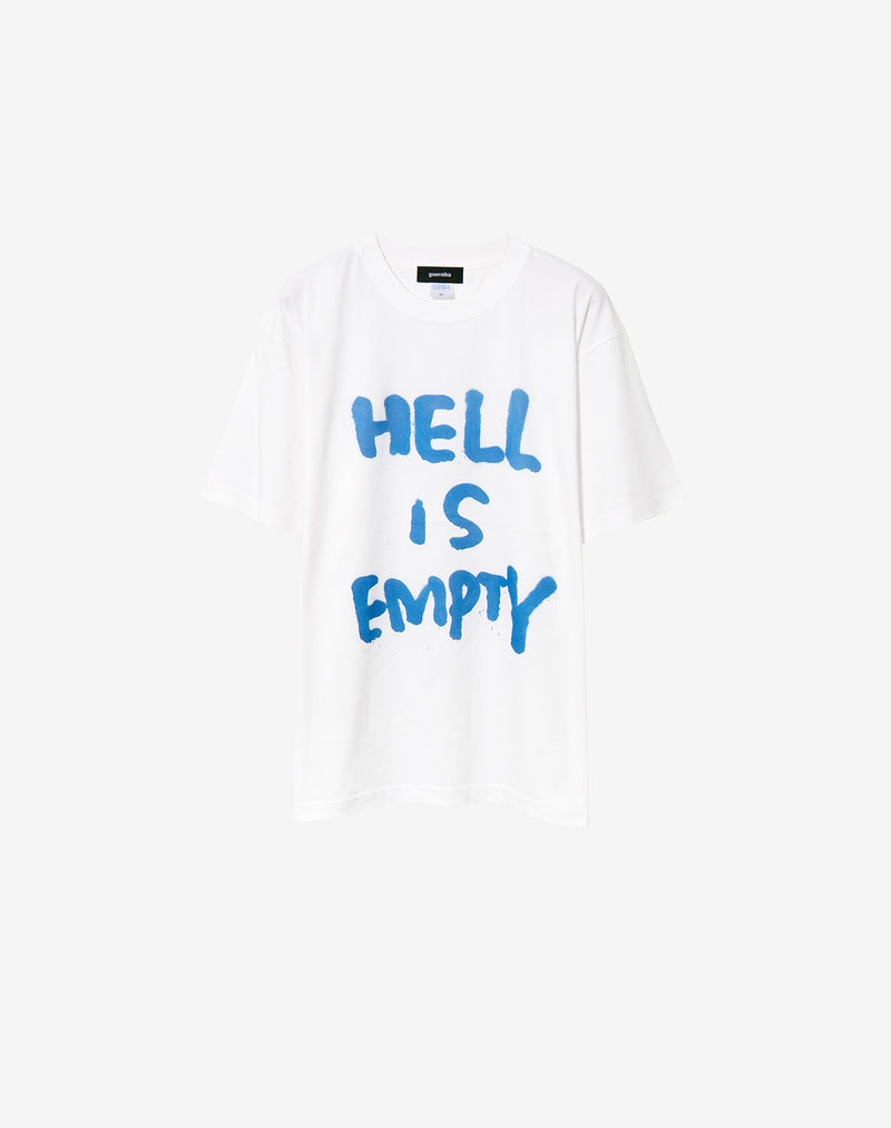 Message Print T-shirt / HELL IS EMPTY