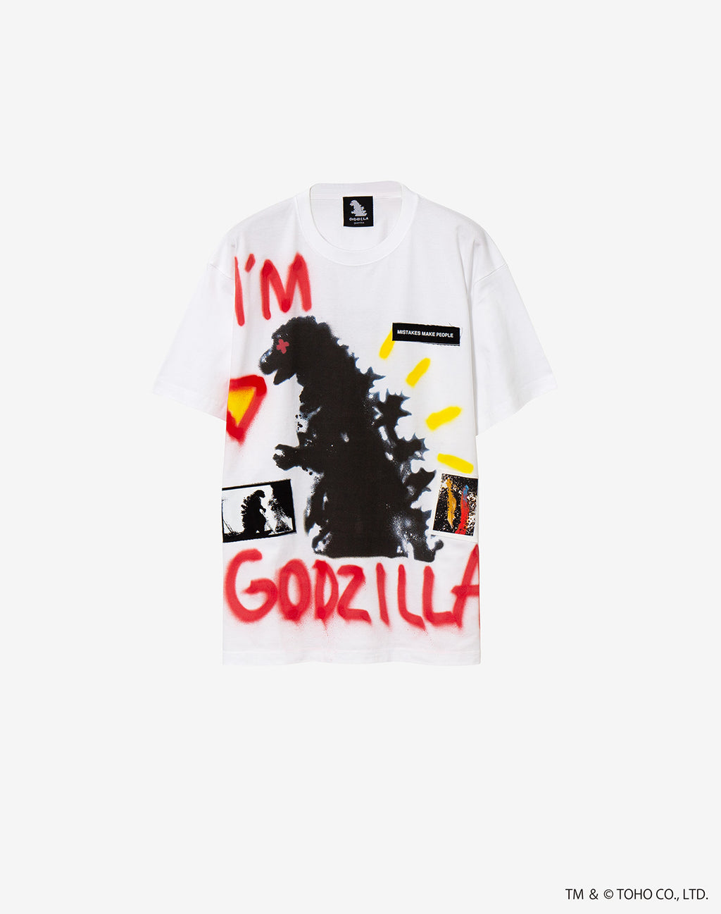 ゴジラ collaboration with guernika】 Paint T shirt / Godzilla