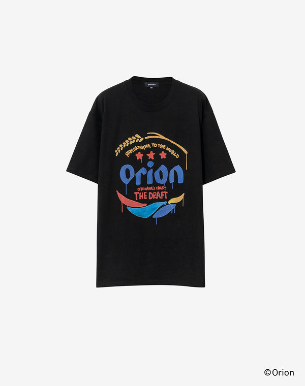guernika グラフィックTシャツ XXL guernika×ORIONBEER】ORION THE DRAFT ART PRINT T-SHIRT / Black