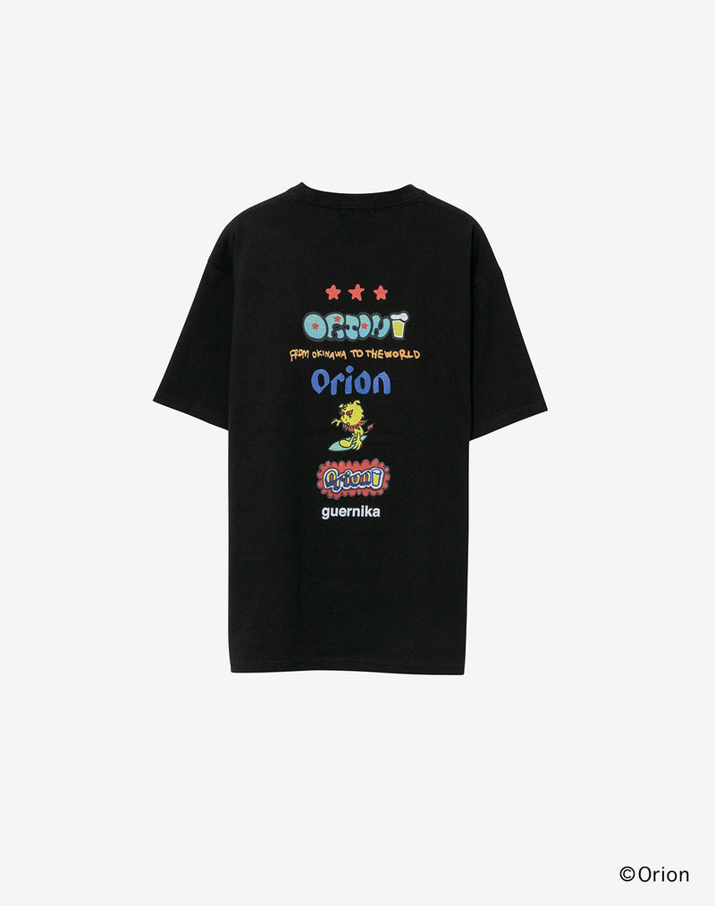 guernika×ORIONBEER】ORION THE DRAFT ART PRINT T-SHIRT / Black 