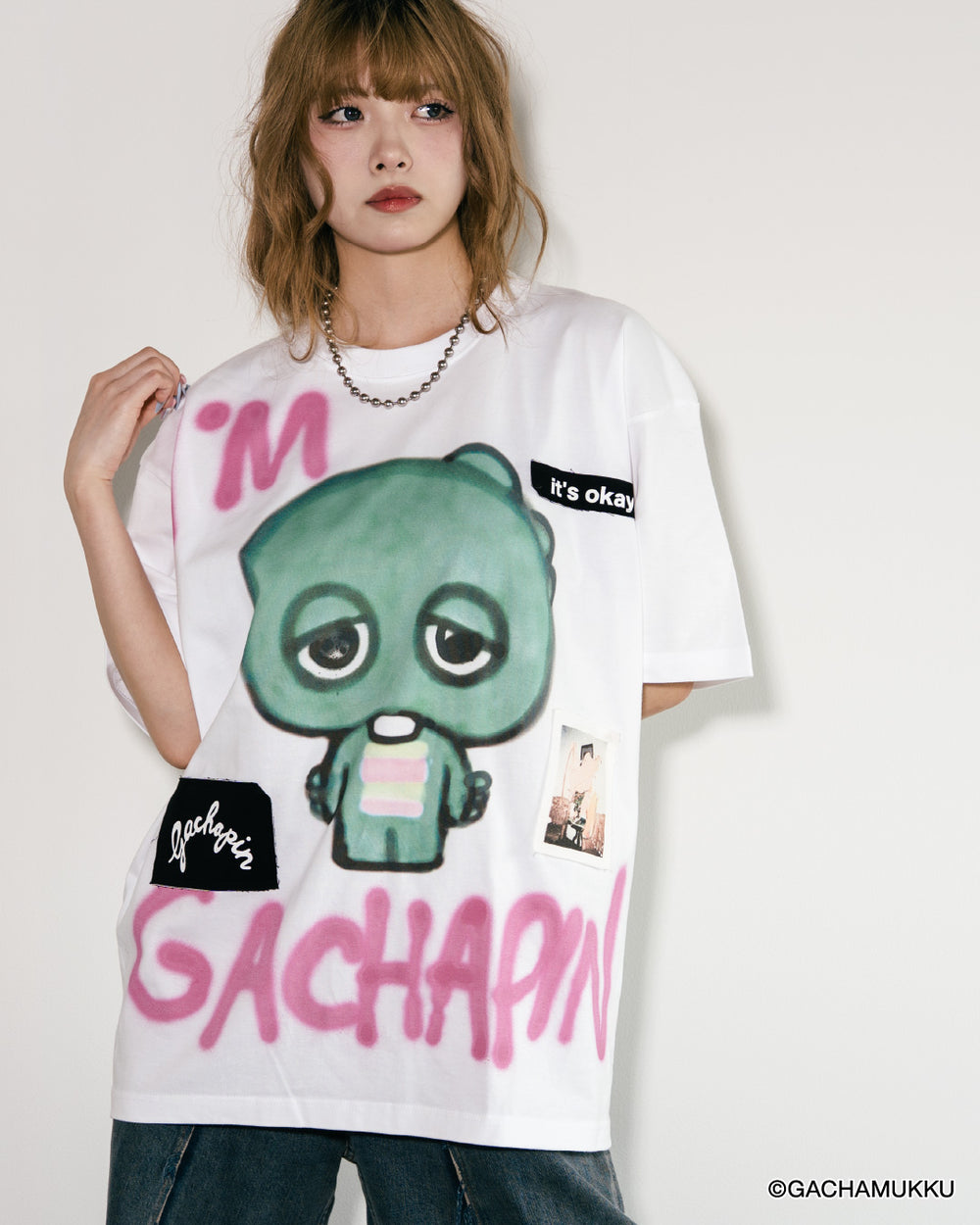 guernika×ガチャピン・ムック】GACHAPIN Paint-T / White – guernika