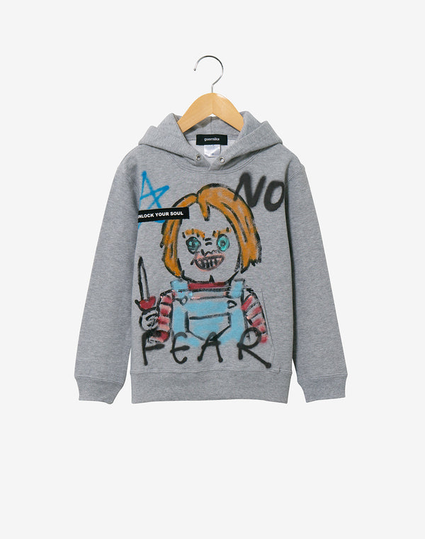 Hand Painted Hoodie (KIDS) / Gray