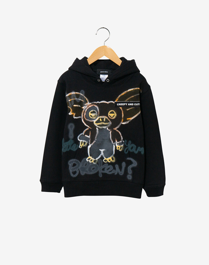 Hand Painted Hoodie (KIDS) / Black