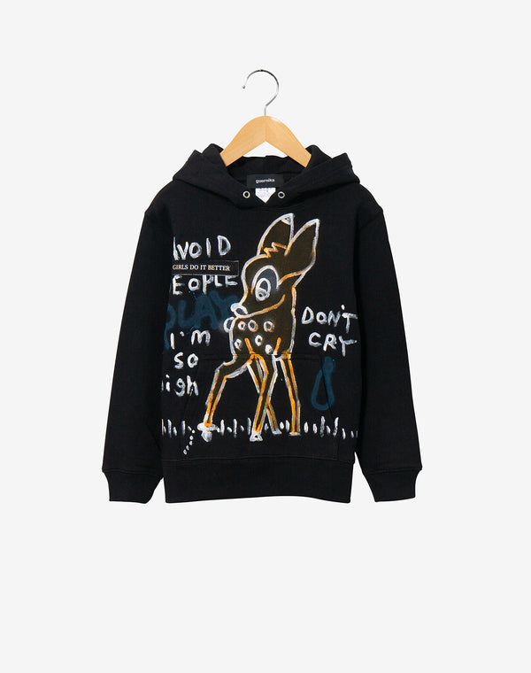 Hand Painted Hoodie (KIDS) / Black