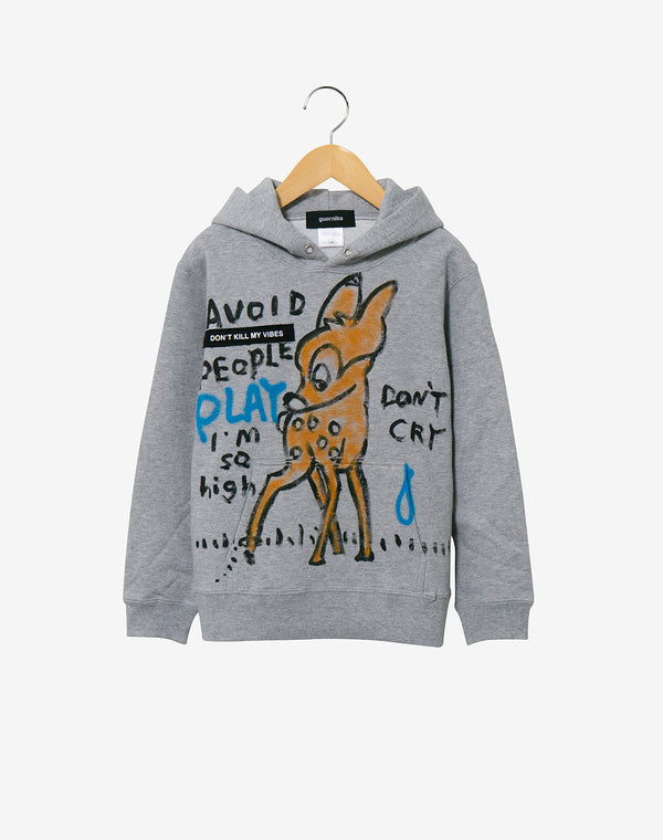 Hand Painted Hoodie (KIDS) / Gray