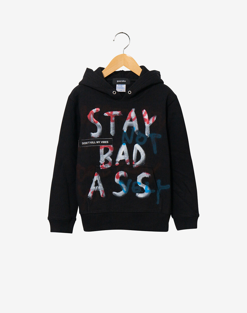 Hand Painted Hoodie (KIDS) / Black