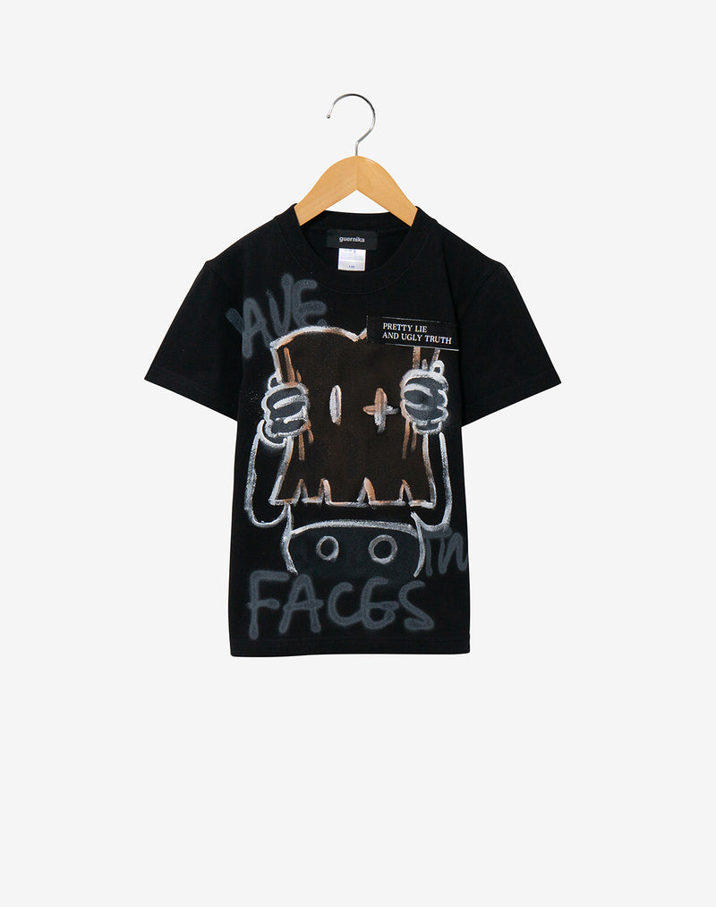 Hand Painted T-shirt (KIDS) / Black