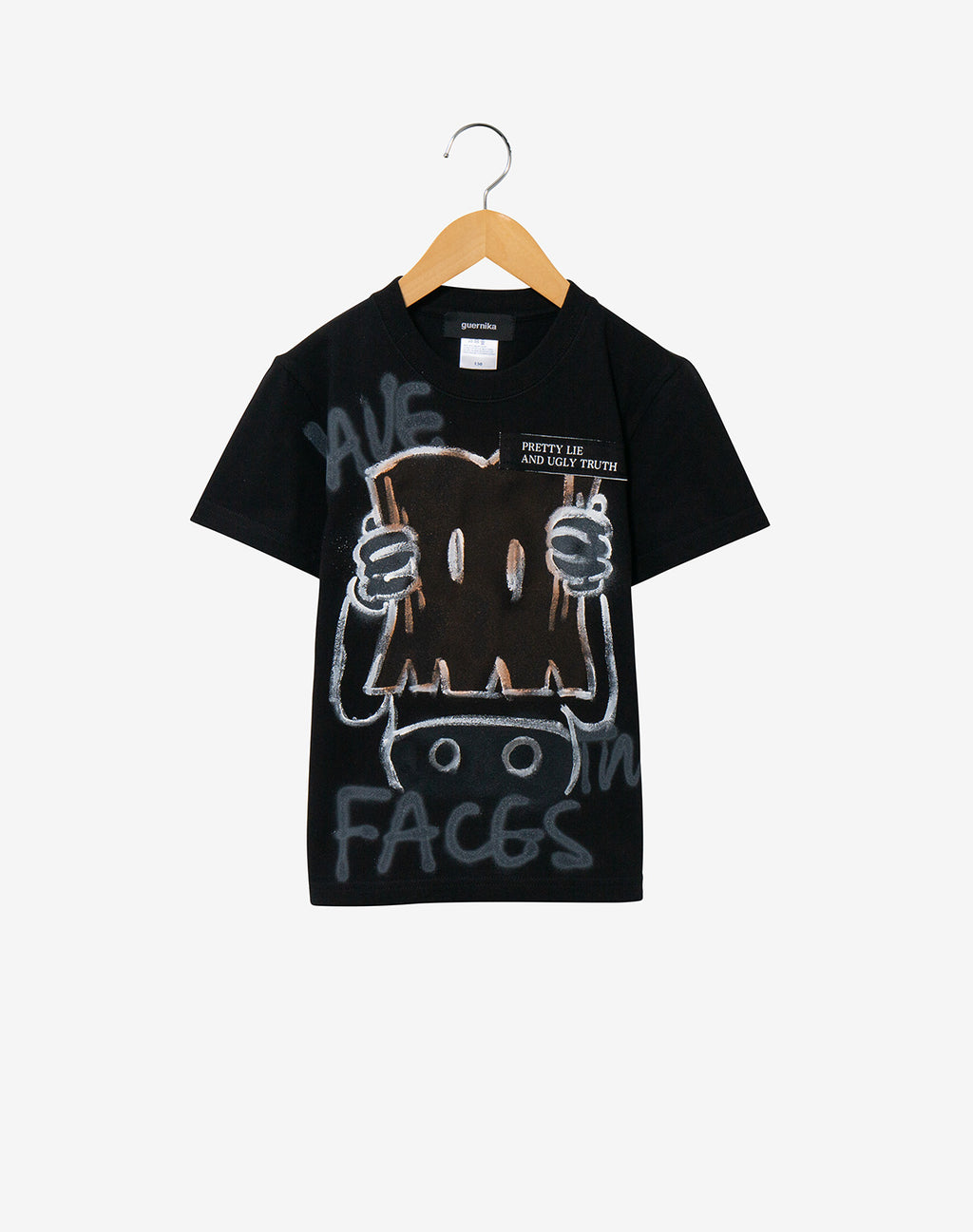 Hand Painted T-shirt (KIDS) / Black – guernika official online shop