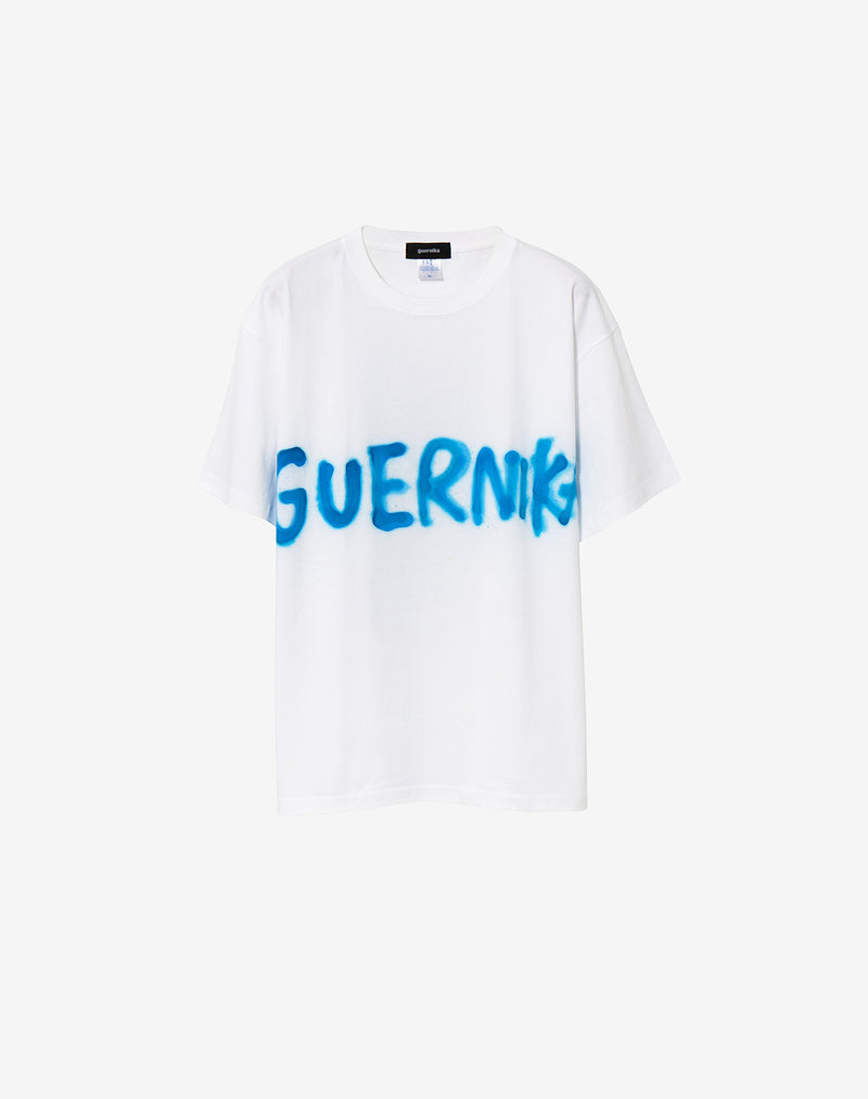 【OnlineShop限定】guernika LOGO Spray T shirt (Octopus) / White