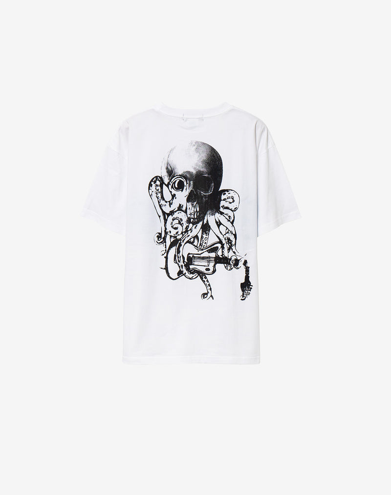 【OnlineShop限定】guernika LOGO Spray T shirt (Octopus) / White