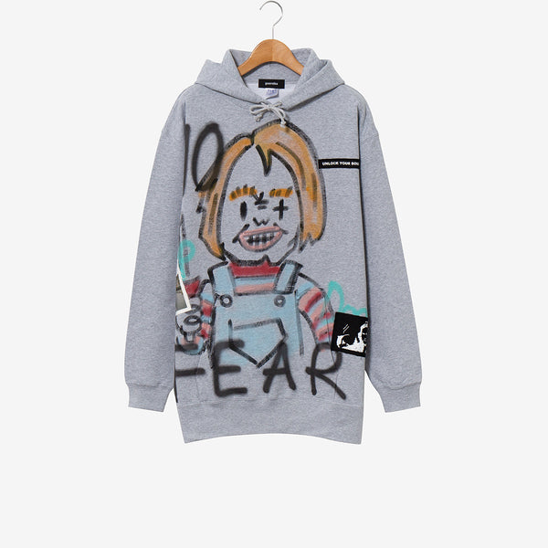 guernika / paint hoodie/パーカー/XXL/コットン/GRY// Paint Hoodie / Gray – guernika official online shop