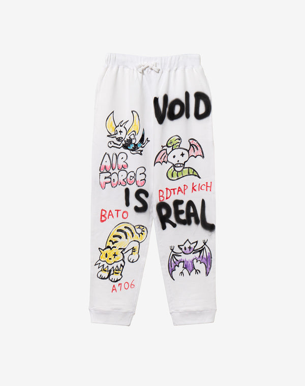 Paint Sweat Pants / White