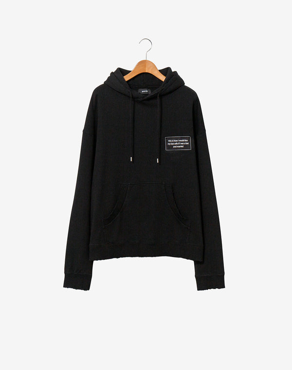 Flower Paint Crash Hoodie / Black