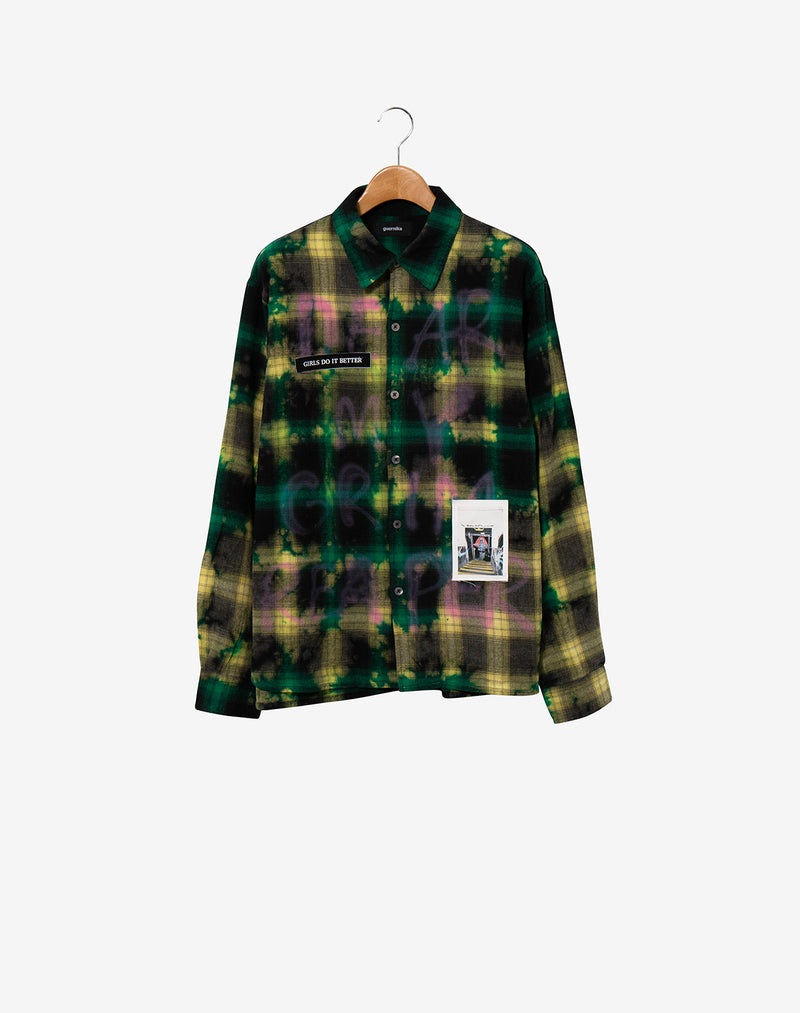 GRIM REAPER Check Shirt / Green