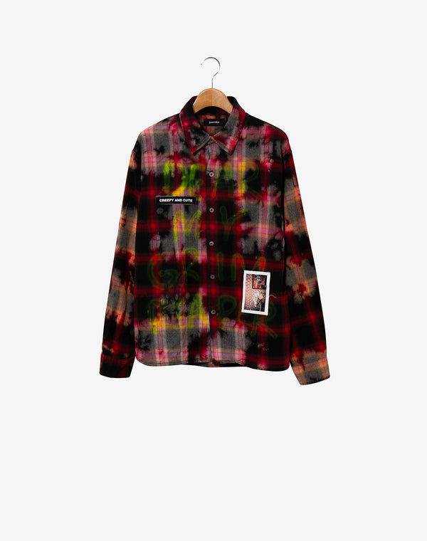 GRIM REAPER Check Shirt / Red