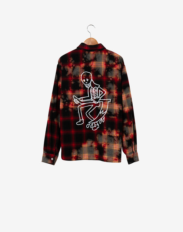 GRIM REAPER Check Shirt / Red
