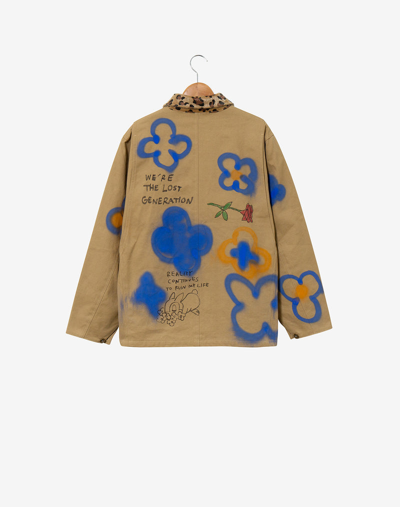 Flower Paint Jacket / Blue