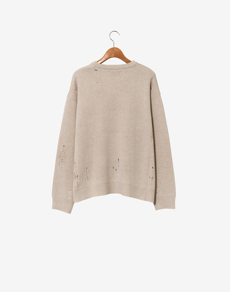 Crash Knit sweater (Cell Division) / Beige