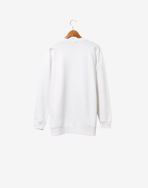 Print Sweat Shirt - ANONYMOUSE / White