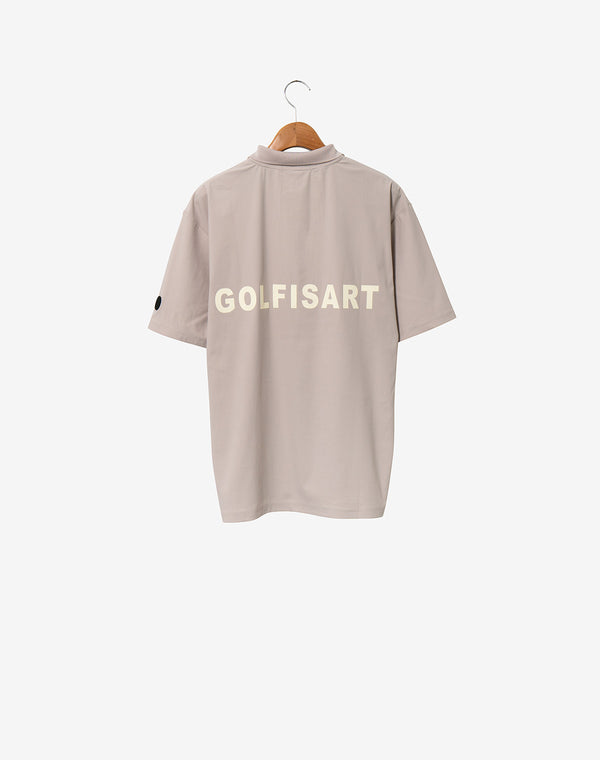 GOLFISART Polo Shirt / Gray Beige