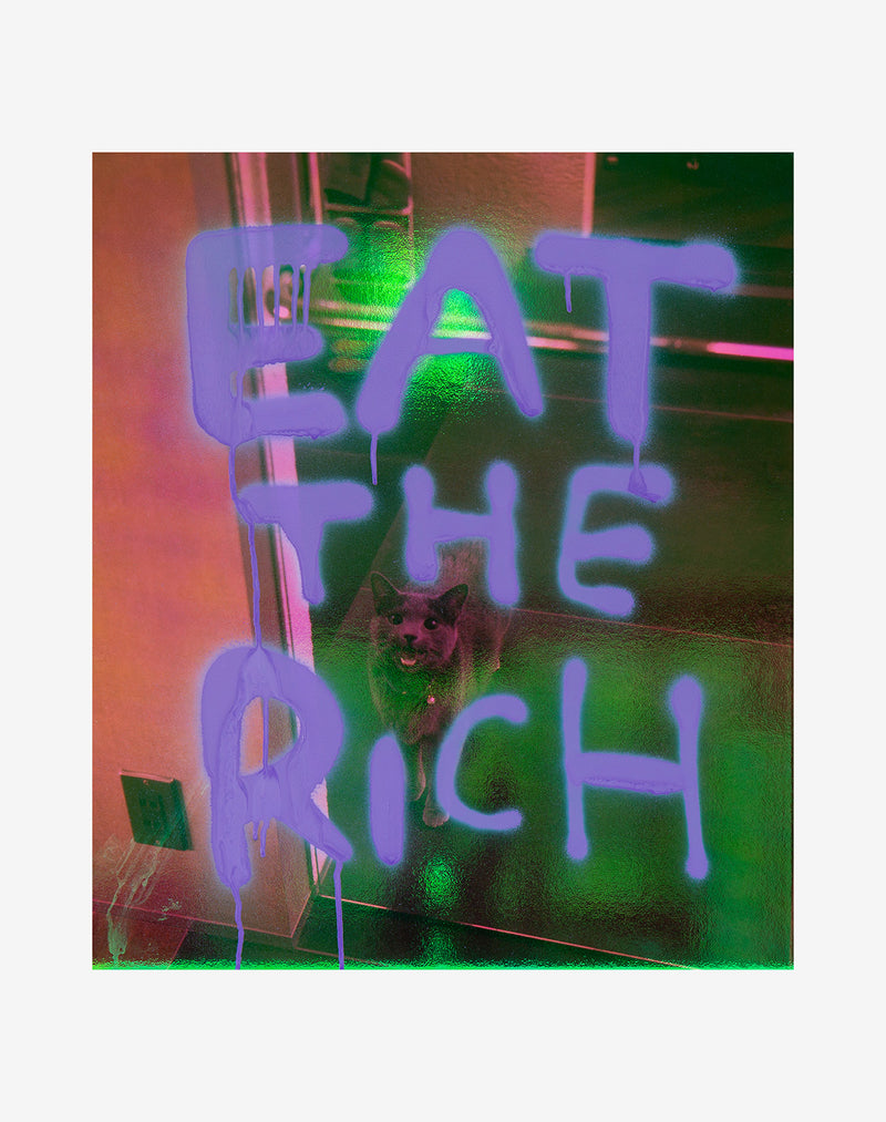 Graffiti Spray T shirt / Eat the rich