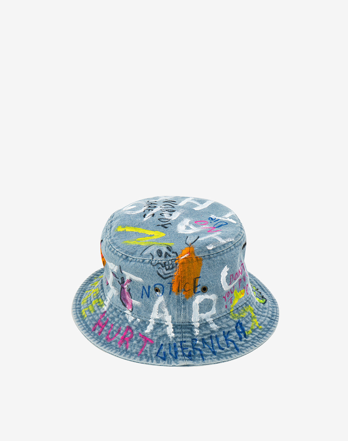 Hand Painted Hat / Denim Blue – guernika official online shop