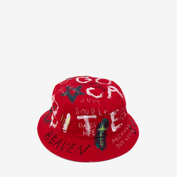 Hand Painted Hat / Red – guernika official online shop