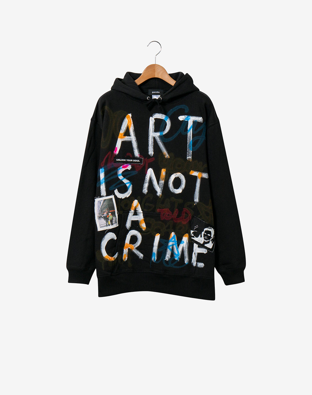 Hand Painted Hoodie / Black – guernika official online shop