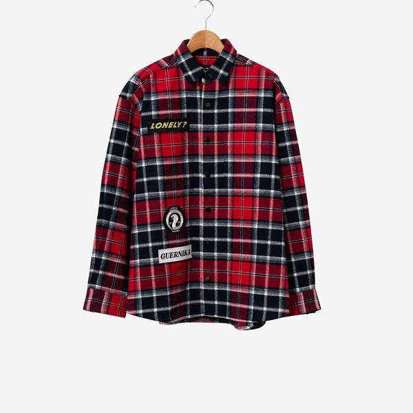 guernika / 長袖シャツ/--/--/RED/チェック Check Shirt Jacket / Red – guernika official online shop